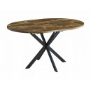 Стол обеденный SIGNAL GASTON орех винтажный/черный мат 100-135/100